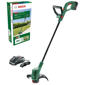 Tagliabordi a batteria Bosch EasyGrassCut 18V-26 con batteria e caricabatterie.