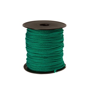 Corde verte Conacord en polypropylène, tressée, diamètre 2 mm, longueur 50 m sur bobine.