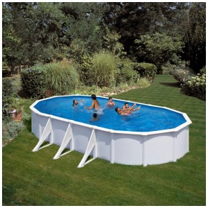 Gre Piscina fuori terra Dream Fidji ovale bianca 120 x 730 x 375 cm