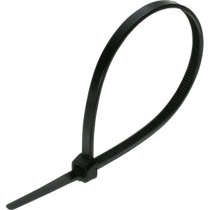 Serre-câble noir OBI, 200x4,6 mm, pour regrouper et fixer les câbles.
