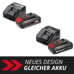 Einhell Power X-Change Starter Kit 18 V 2,5 Ah avec batterie et chargeur.