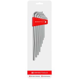 9-teiliges Winkelstiftschlüssel-Set Sechskant von PB Swiss Tools im Halter.
