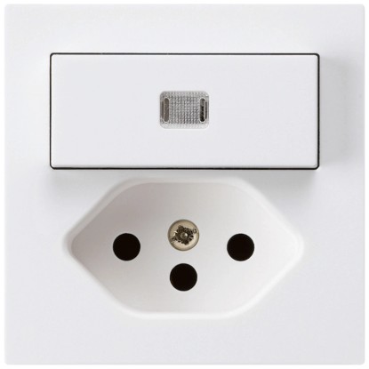 Hager Kleinkombi Kallysto Druckschalter Schema 3 + T13 Duroplast Weiss