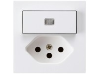 Hager Kleinkombi Kallysto Druckschalter Schema 3 + T13 Duroplast Weiss