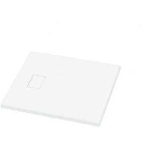 Receveur de douche carré Baliv en plastique SMC blanc, 90x90 cm.