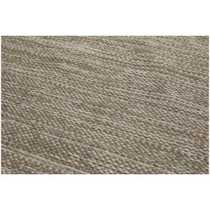 Gros plan du tapis tissé main Andiamo Opland en coloris grège, 60x120 cm, en coton.