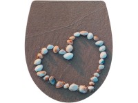 Wenko WC-Sitz Shell Heart mit Easy-Close Hochglanz Duroplast / Acryl