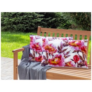 Beliani Cuscini da giardino Lanrosso in poliestere bianco 40 x 60 cm / set da 2