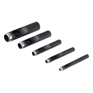 Jeu d'emporte-pièces 5 pièces pour des trous précis dans le carton, le cuir et la mousse.