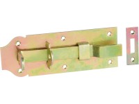 Chiavistello per porte con manopola zincato 100x44 mm giallo