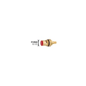 Testa in ottone 21mm (G 1/2) per maniglie sanitarie su rubinetti in bagno e cucina.