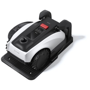 Robot rasaerba Ecovacs GOAT O1200, bianco, con navigazione LiDAR Pro per prati fino a 1200 m².