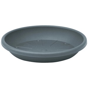 Geli Soucoupe Cylindro, anthracite, Ø 21 cm. Pour pots de fleurs, protège les surfaces de l'eau.