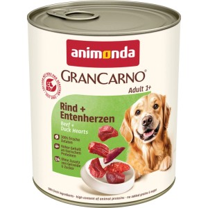 Gran Carno Hunde-Nassfutter Original Adult mit Rind/Entenherzen je 800 g / 6 St.