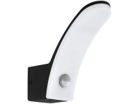 Eglo LED-Aussen-Wandleuchte Fiumicino mit Sensor Schwarz-Weiss