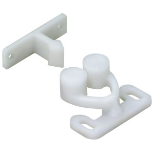 Chiusura a scatto in plastica bianca, set da 2 per accessori mobili.