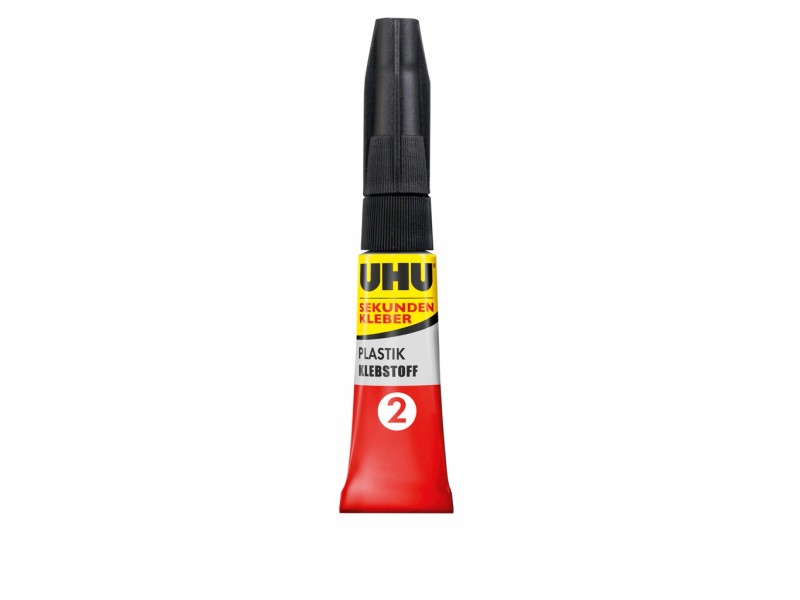 Uhu Colla istantanea Plastica 2 g + 3 ml