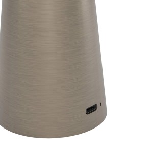Lampada da tavolo a LED EGLO PICCOLA, bronzo scuro, con dimmer touch e porta USB.