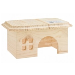 Resch Hamster Bungalow maison en épicéa avec fenêtre et entrée.