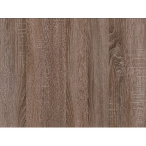 Film adhésif d-c-fix Sonoma Chêne Truffe, gros plan sur le grain du bois.