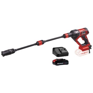Nettoyeur haute pression sans fil Einhell Hypresso 18/24-1 avec batterie et chargeur. Idéal pour le nettoyage mobile.