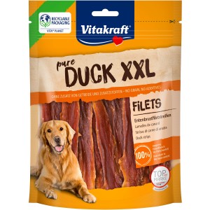 Vitakraft Pure XXL strisce di filetto di petto d'anatra 250g per cani, gustoso snack.