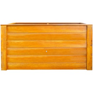 Aiuola rialzata in legno di pino, 150x76x79 cm, ideale per giardino e terrazzo.