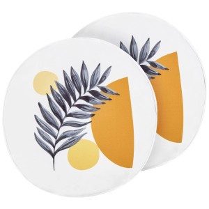 Beliani Cuscini da giardino in poliestere Viozene bianco Ø 40 cm / set da 2