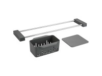 Wenko Spülbecken-Caddy Cami matt Grau-Silber (HxBxT) 8 x 43,5 - 77,5 x 14 cm