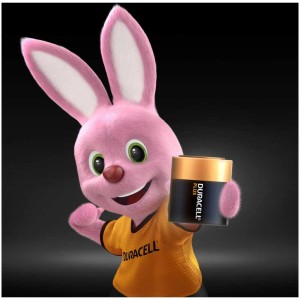 Batteria alcalina Duracell Plus 4.5V con coniglietto Duracell. Batteria per dispositivi ad alta energia.