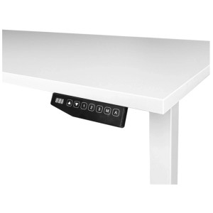 Contini Bürotisch höhenverstellbar Grau Weiss 64,5 - 130 x 180 x 80 cm