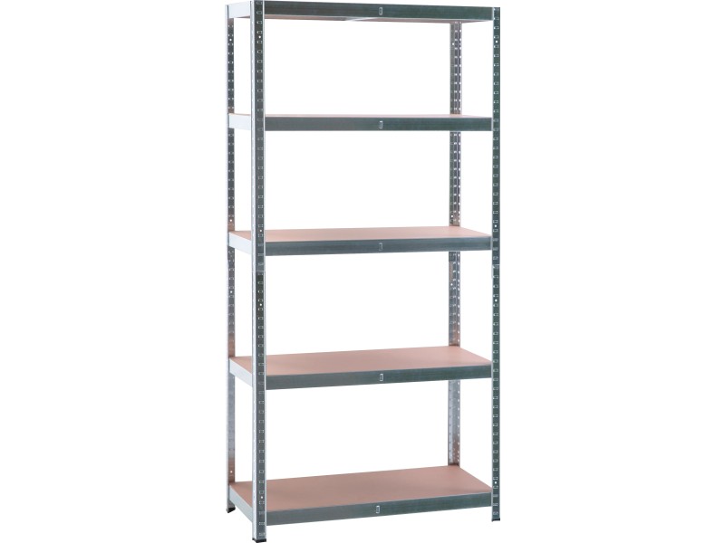 Scaffale Metallico Zincato o Bianco 180 H x 90 L x 40 P (Cm)