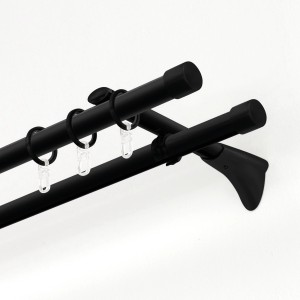 Gardinia Anelli per tende Chicago, confezione da 10, nero opaco, per aste da 20 mm. Accessori per bastoni per tende.