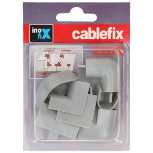 Connecteurs pour goulottes Cablefix, lot de 10 pièces gris pour goulottes de 10 mm.