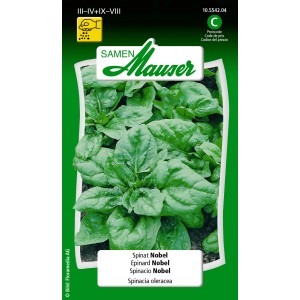 Sachet de graines d'épinards Nobel : Épinards frais et verts pour le jardin.