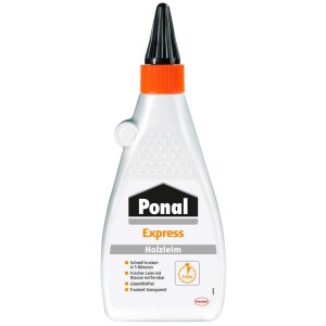 Ponal Express colla per legno, flacone da 550g, adesivo a presa rapida per legno, montaggio e riparazione.