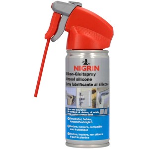 Nigrin Spray lubrifiant silicone 100ml pour entretien auto : lubrifiant pour plastique, bois, caoutchouc et métal.