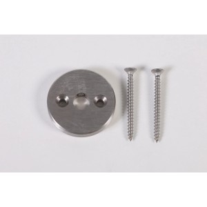 Embout en acier inoxydable V2A avec vis pour main courante en bois de 40 mm, accessoire pour rampes d'escalier.