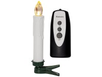 Star Trading LED-Baumkerzen Weiss mit Clip Höhe 13 cm / 10 Stk.