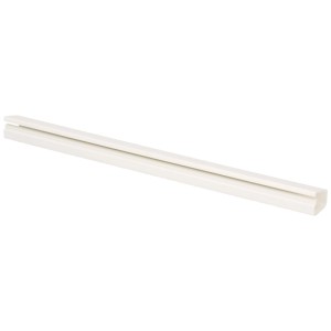 Goulotte de câblage blanche, 16x10 mm, longueur 2 m, en plastique avec couvercle à charnière.