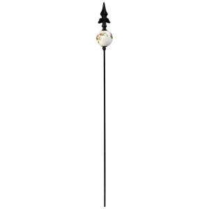 Gartenstecker mit Keramik-Kugel, Blumendekor, Gartendekoration.