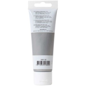 Tube I Am Creative Acrylfarbe Metallic Silber, 75ml. Acrylfarbe für Künstlerbedarf.