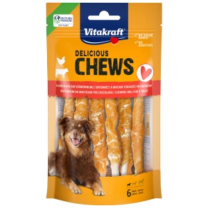 Vitakraft Delicious Chews bastoncini masticabili al pollo, 6 pezzi. Snack per cani.