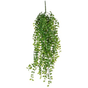 Pianta artificiale di Ficus verde pendente di Mica Decorations, altezza 81 cm.