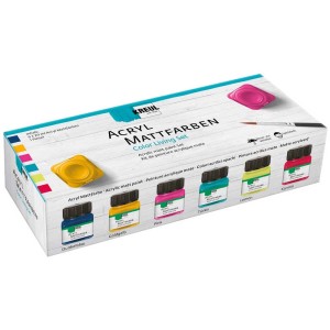 Kreul Acryl-Mattfarben-Set Color Living, 6 Farben à 20 ml im Karton.