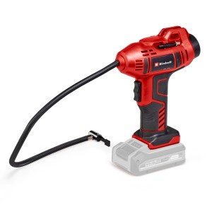 Einhell Power X-Change CE-CC 18 Li-Solo compresseur auto sans fil (sans batterie). Compresseur mobile rouge/noir avec tuyau.