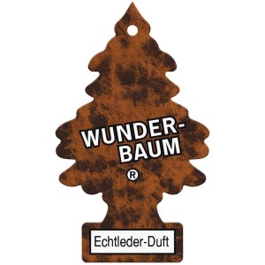 Wunderbaum Lufterfrischer Leather, Duftbaum in Lederoptik für die Autopflege.