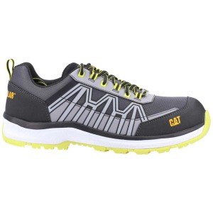 Chaussure de sécurité Cat Charge S3, taille 40, en noir et vert. Chaussure de travail légère, sans métal et avec semelle antidérapante.
