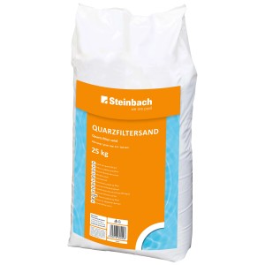 Sac de sable de filtration au quartz Steinbach, 25 kg, granulométrie 0,4-0,8 mm pour filtres de piscine.