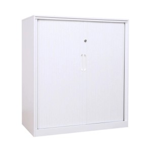 Contini Armoire à volets roulants en métal Blanc 90 x 90 x 45 cm